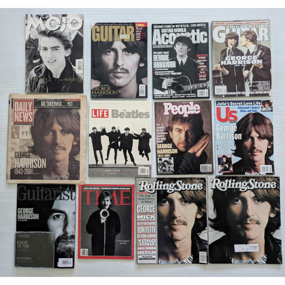 Vintage George Harrison Memorabilia Publication Magazine Assorted Lot